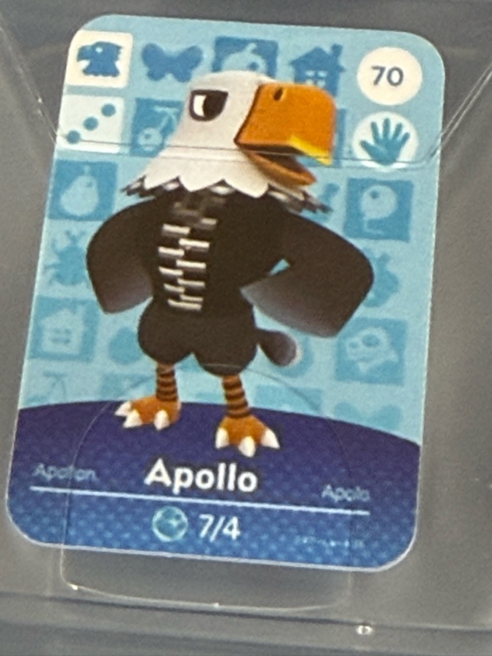 Apollo Animal Crossing #70 New Horizons Amiibo NFC Mini Card VG